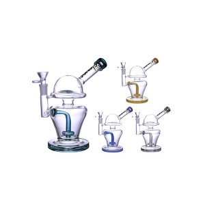 Clover Glass - 8" Double Stack Shower Head Perc Water Pipe [WPE-476]